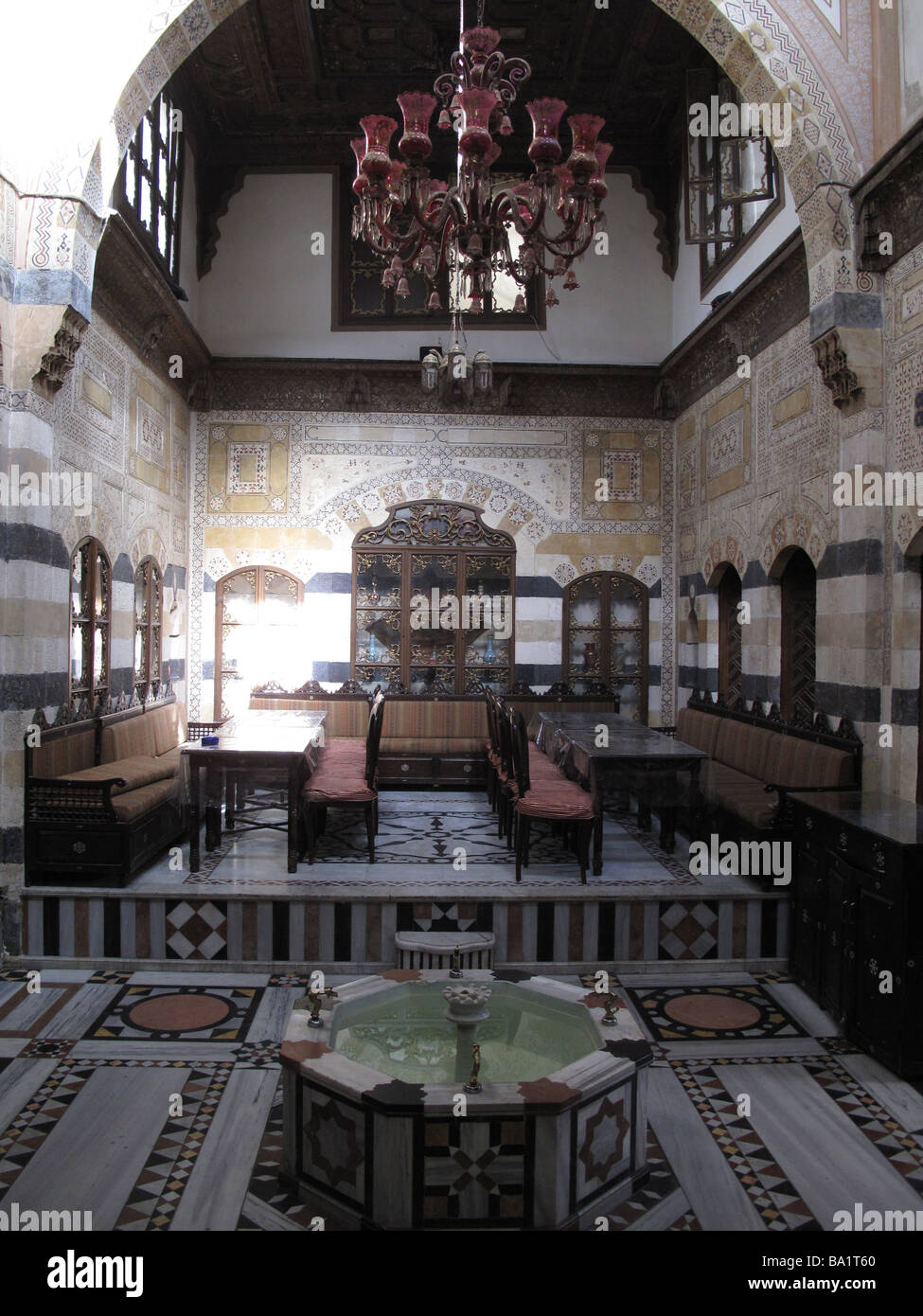 Bayt Jabri Restaurant Damascus SYRIA Restaurante Beit Jabri Damasco SIRIA Stock Photo