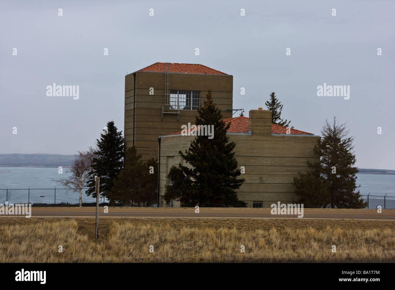 Spillway Structure at the Fort Peck Dam, near Glasgow Montana Stock
