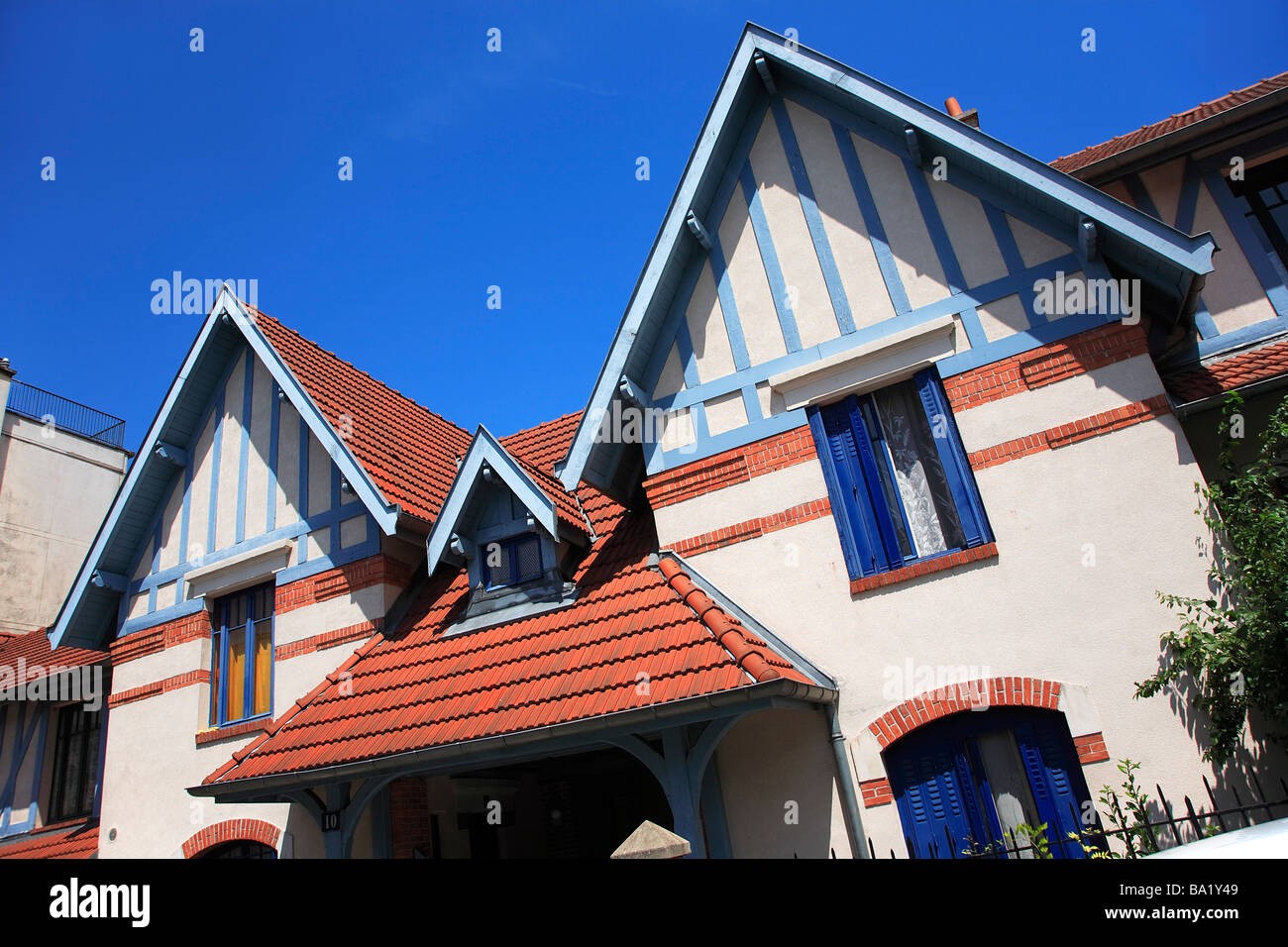 ONE THE NICEST HLM NAMED THE PETITE ALSACE IN PARIS Stock Photo