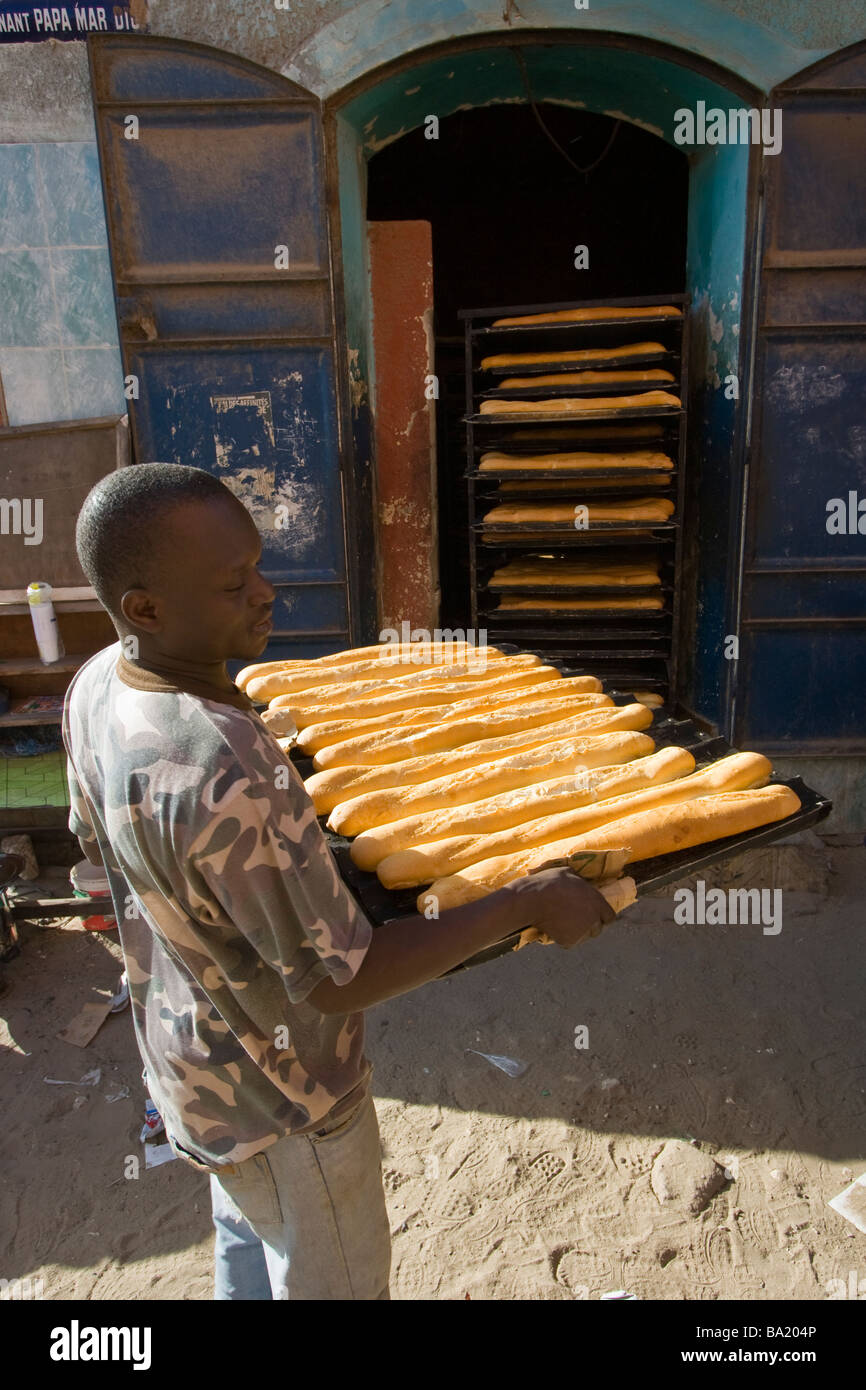 French Bread Bakery in St Louis in Senegal West Africa Stock Photo
