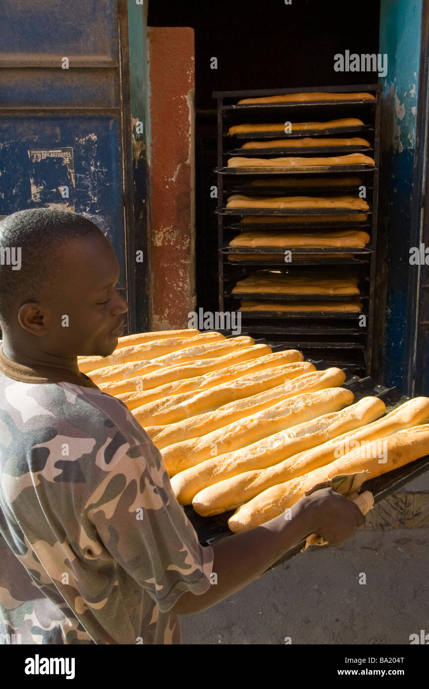 French Bread Bakery in St Louis in Senegal West Africa Stock Photo