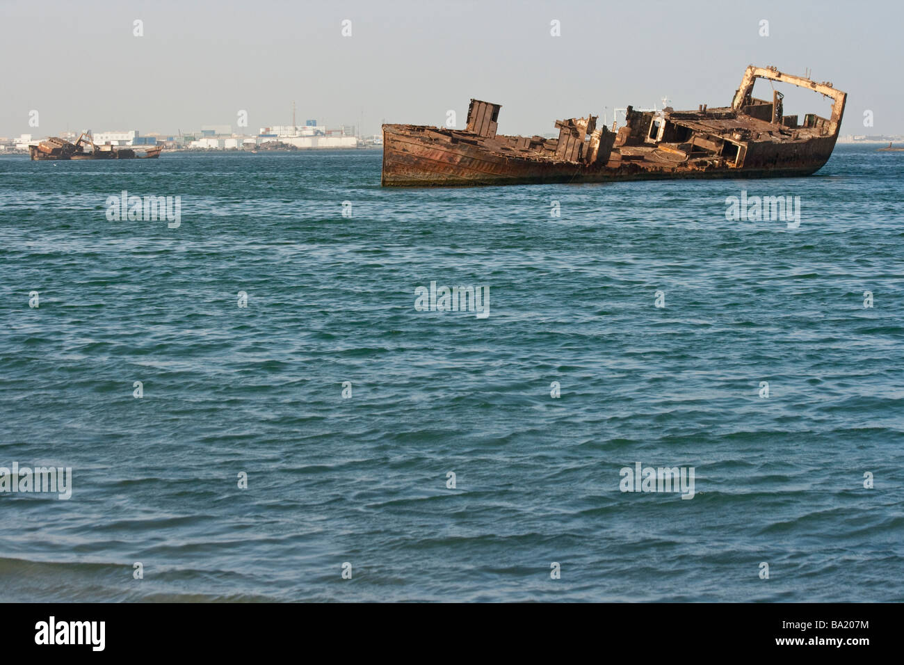 Fishing Boat Graveyard in Nouadhibou Mauritania Stock Photo