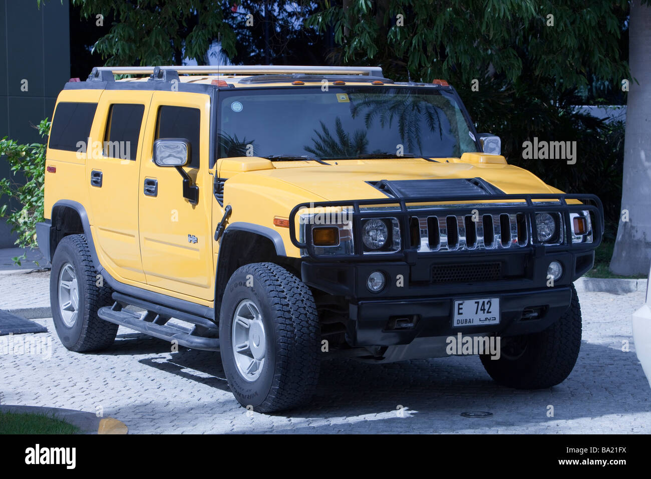 A Hummer in Dubai Stock Photo