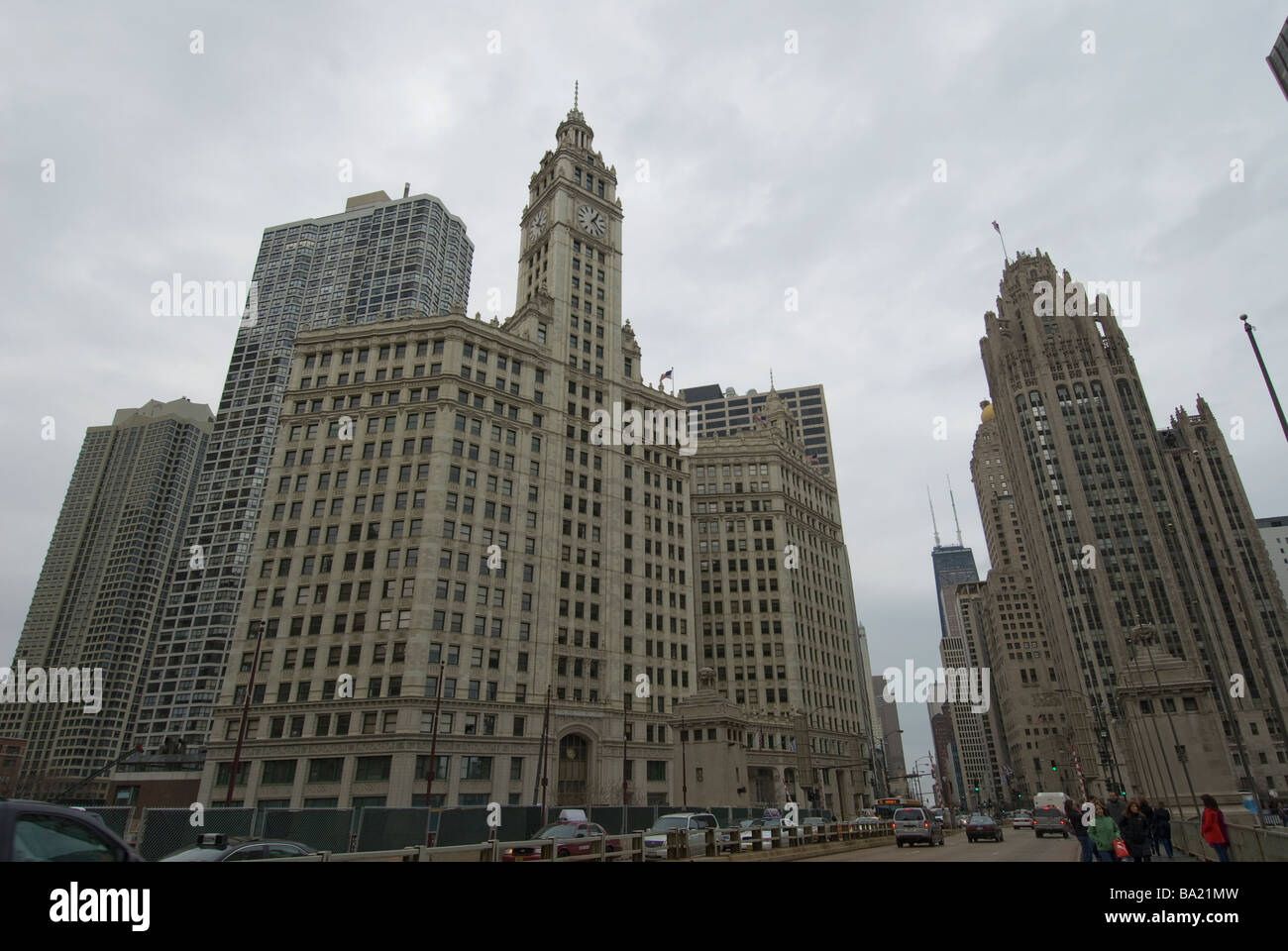 The Wrigley Building on Michigan Ave in Chicago USA Stock Photo