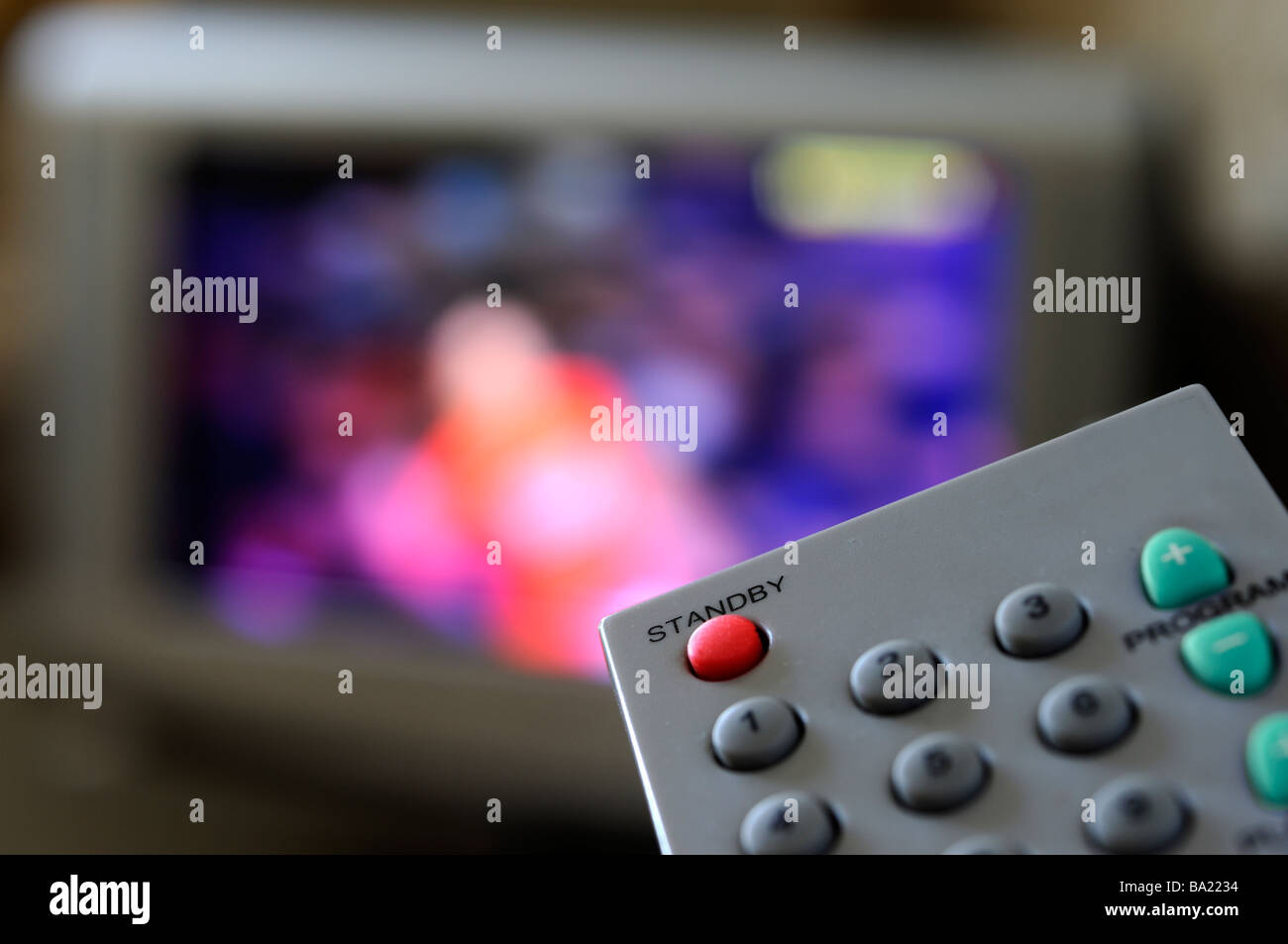 Television remote and standby button Stock Photo Alamy