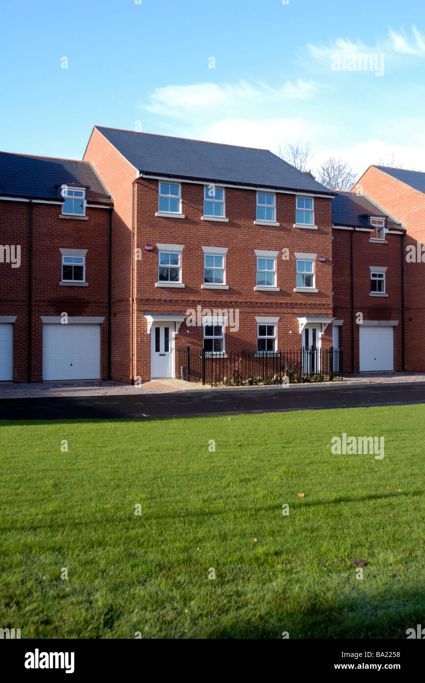 Modern housing estate Surrey England Stock Photo Alamy