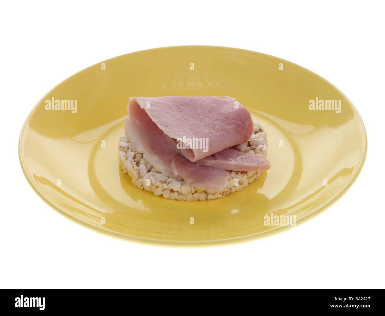 Rice Cake with Ham Stock Photo Alamy