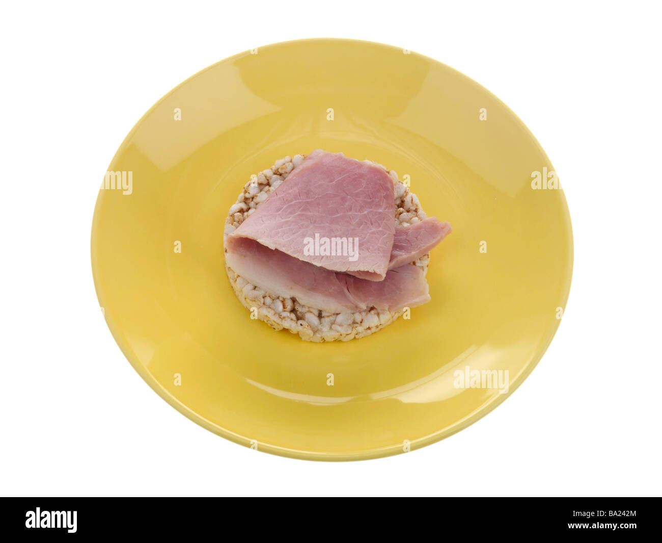 Rice Cake with Ham Stock Photo - Alamy