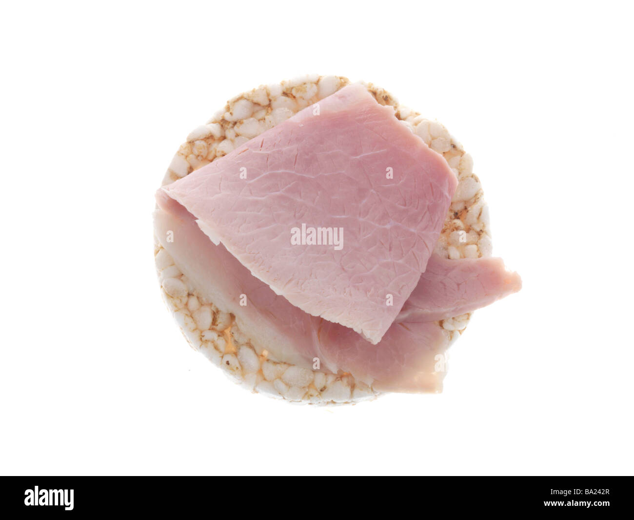 Rice Cake with Ham Stock Photo Alamy