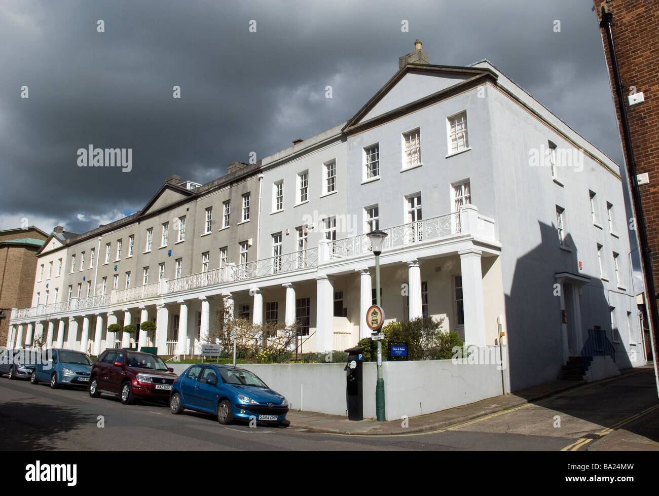 The Architecture of Southernhay East,Exeter Stock Photo Alamy