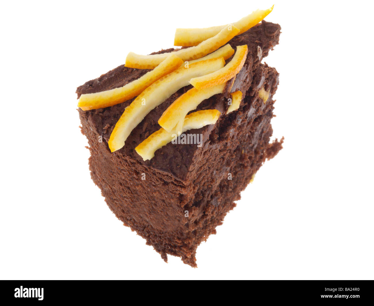 Chocolate Cake with Orange Rind Stock Photo