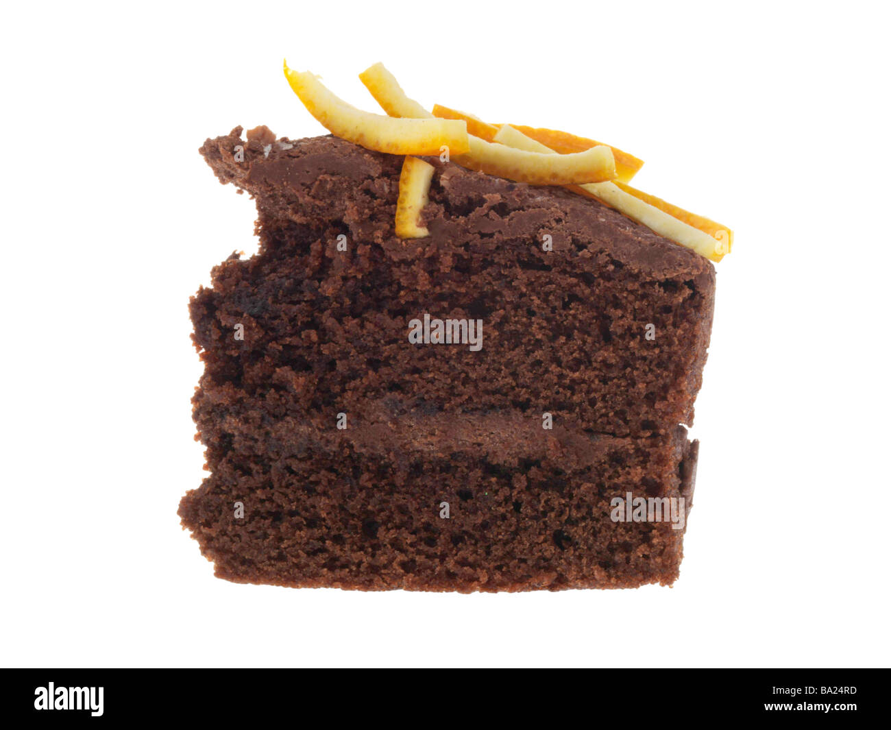 Chocolate Cake with Orange Rind Stock Photo