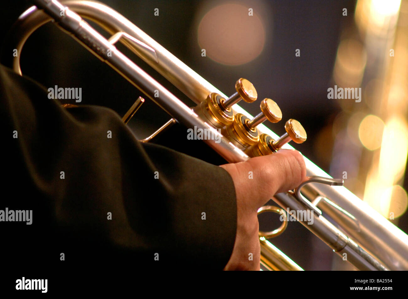 Musical instruments, trumpet at an on stage performance Stock Photo - Alamy