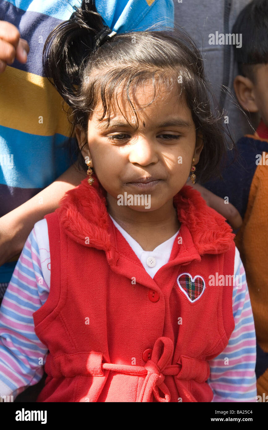 young Sri Lankan girl in London Stock Photo