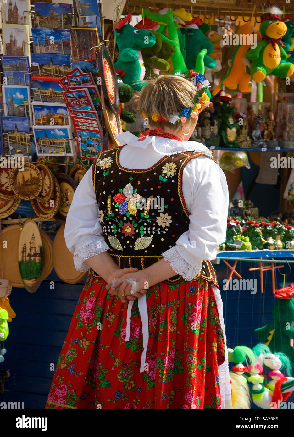 Poland Krakow stall with souvenirs Stock Photo 23406076 Alamy