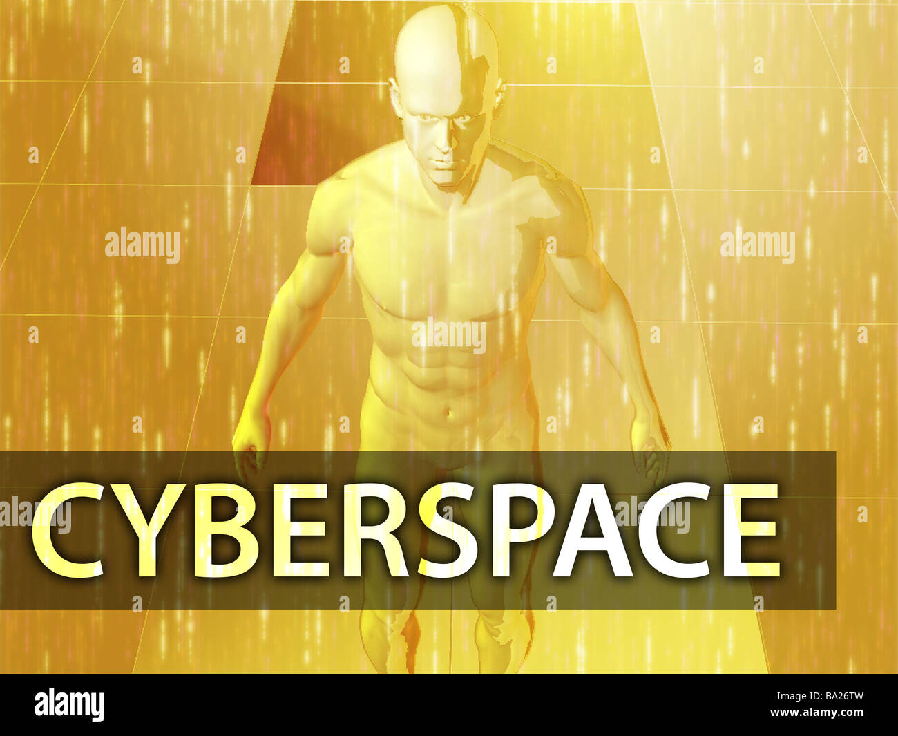 Cyberspace illustration digital virtual avatar abstract Stock Photo - Alamy
