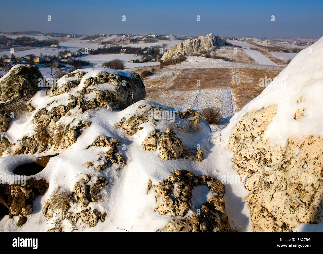Limestone rocks Jura Poland Stock Photo Alamy