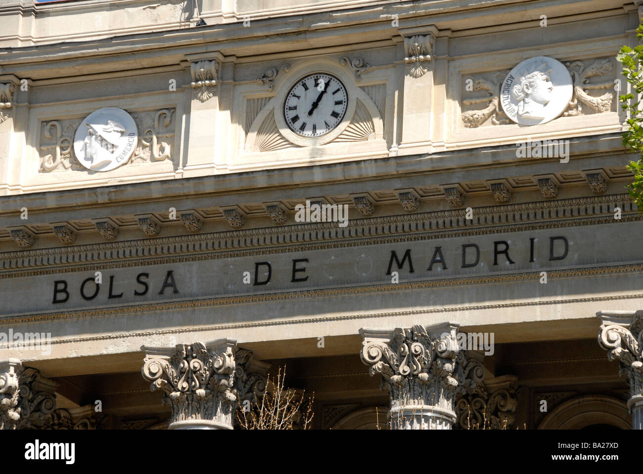 Stock exchange, Madrid, Spain Stock Photo