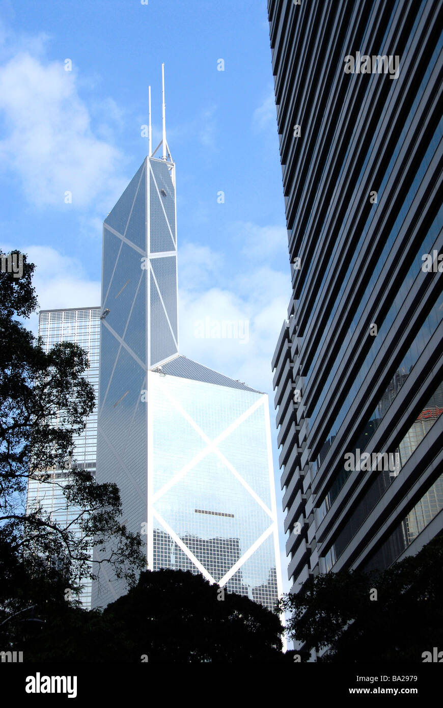 buildings, Bank of China, Tower,  Hong Kong island, China Stock Photo