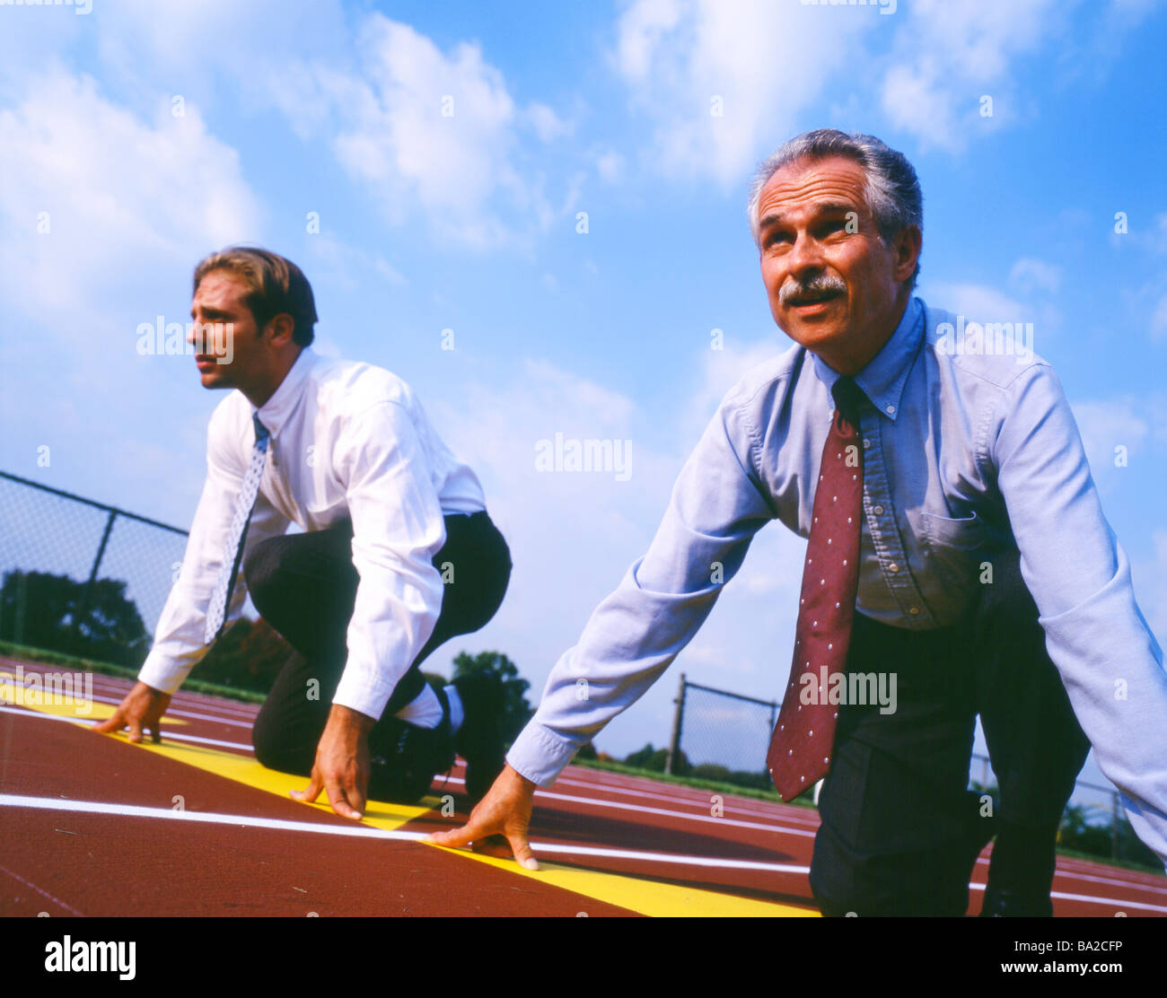 Businessmen competing concept Stock Photo