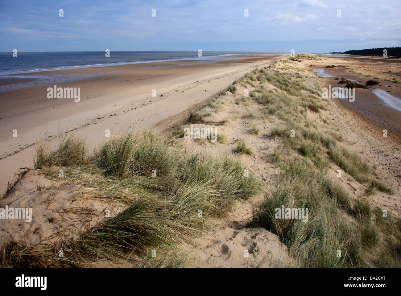 Sand Dunes Holkham Bay Beach National Nature Reserve Peddars way North ...