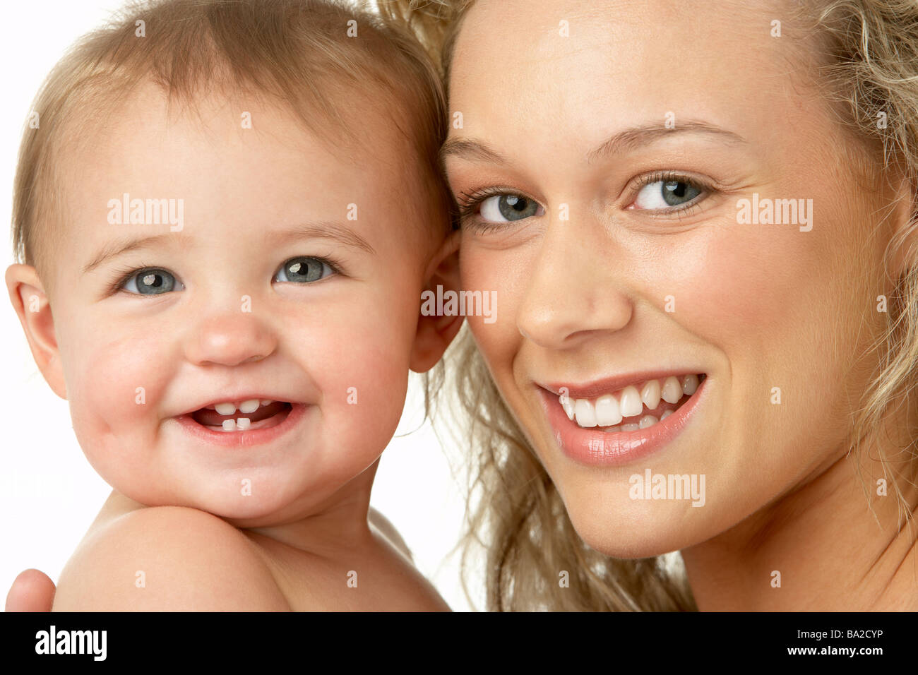 Mother And Child Smiling Stock Photo - Alamy