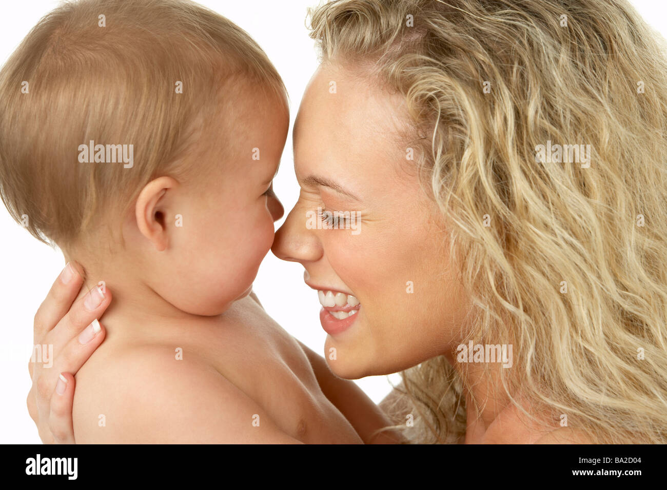Mother And Child Smiling Stock Photo - Alamy