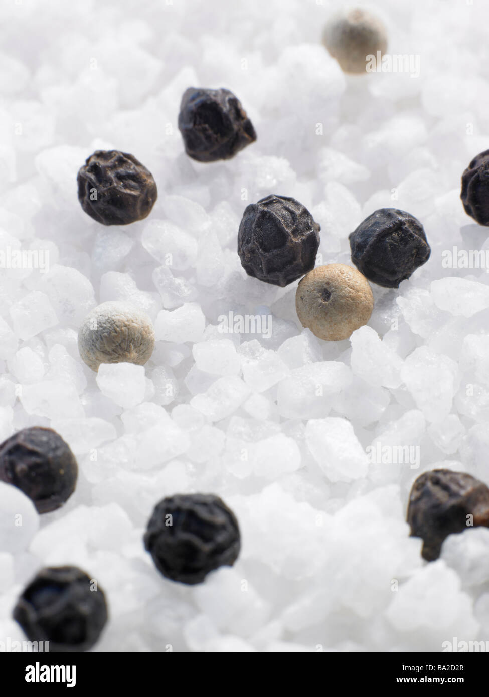 Salt And Pepper Grains Stock Photo