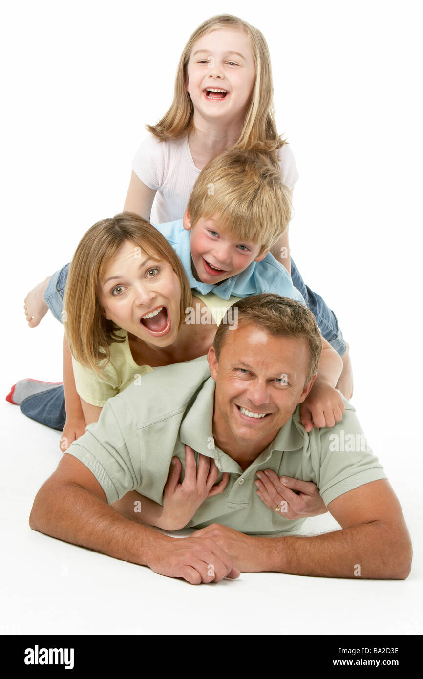 Family Group Happy Together Stock Photo