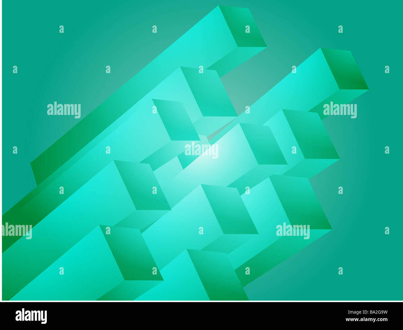 Abstract 3d geometric rectangular cluster shape illustration Stock ...