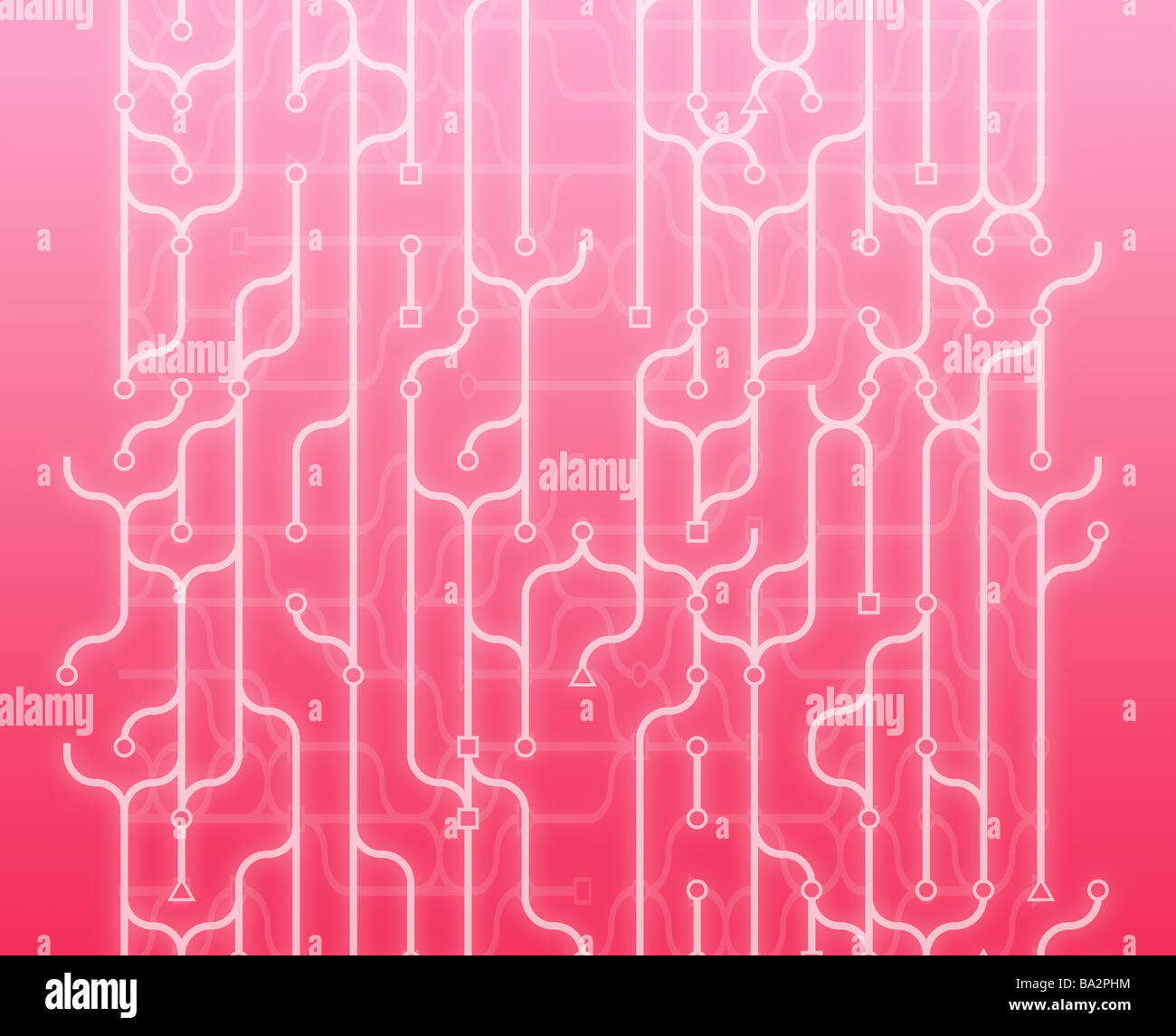 Abstract illustration of circuitry electronic pattern design Stock