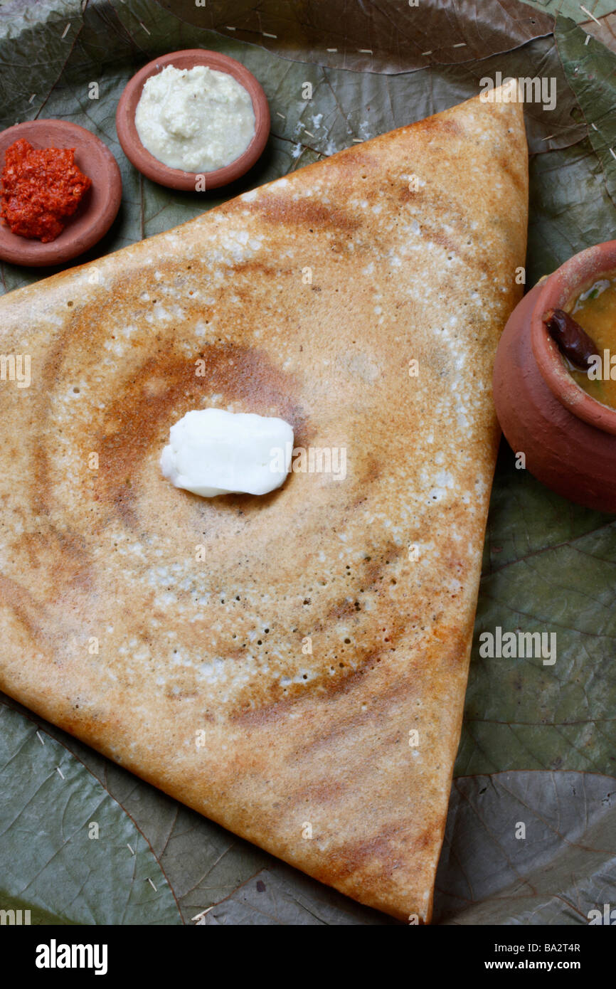 Butter Plain Dosa is a South Indian pancake Stock Photo Alamy