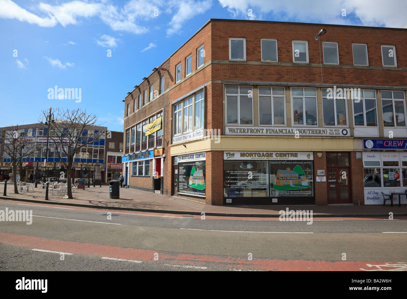 Shops on the waterfront Gosport Built in the 1950 s 60 s in an area