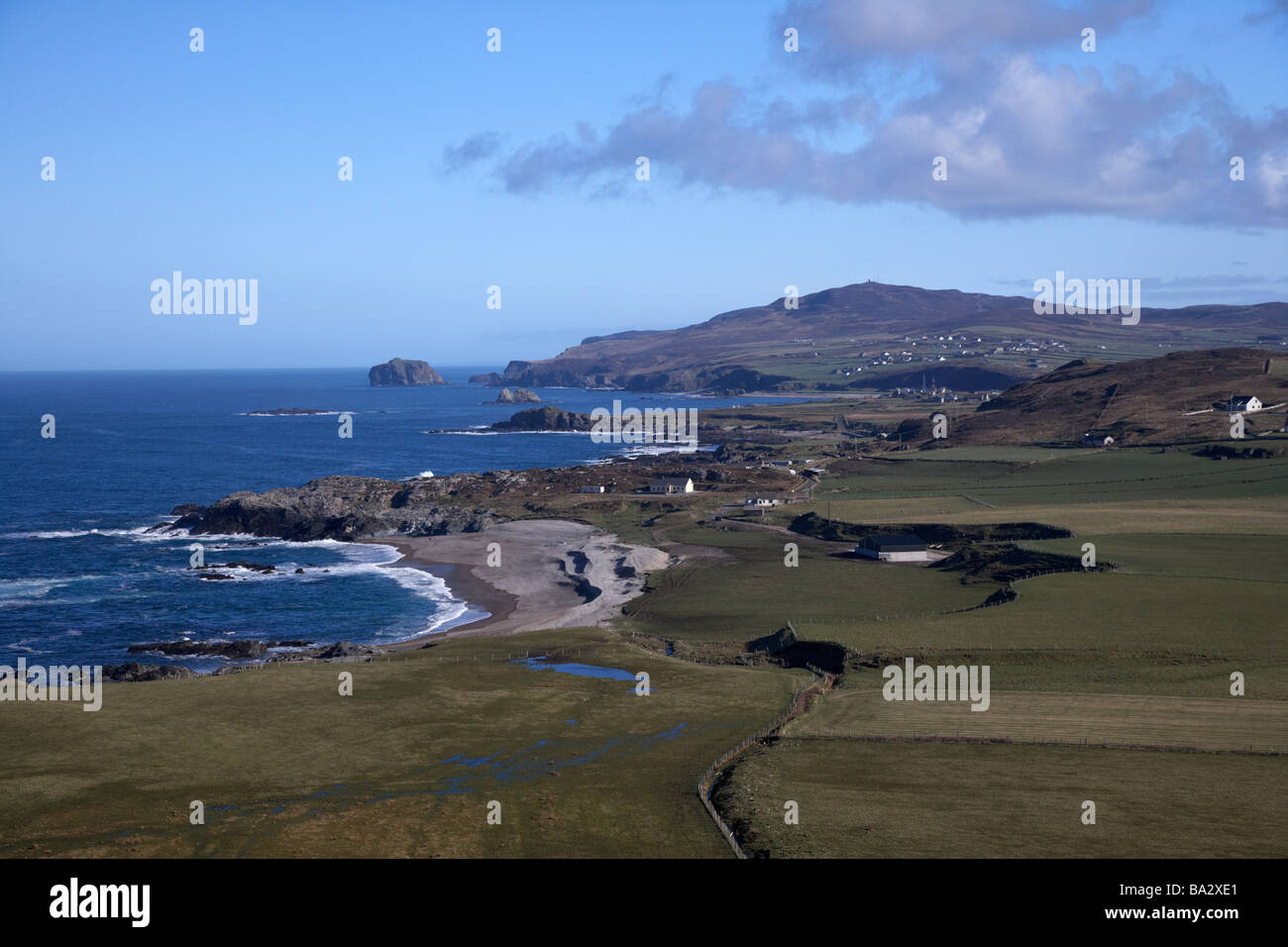 view from malin head inishowen peninsula county donegal republic of ireland irelands most northerly point and start of the wild atlantic way Stock Photo