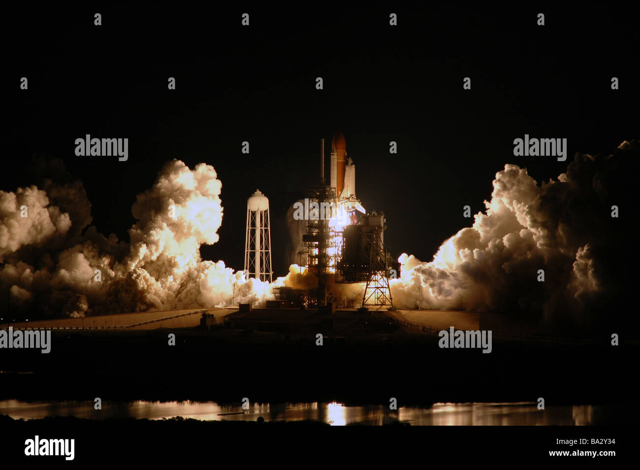 March 11 2008 launch of space shuttle Endeavour Stock Photo