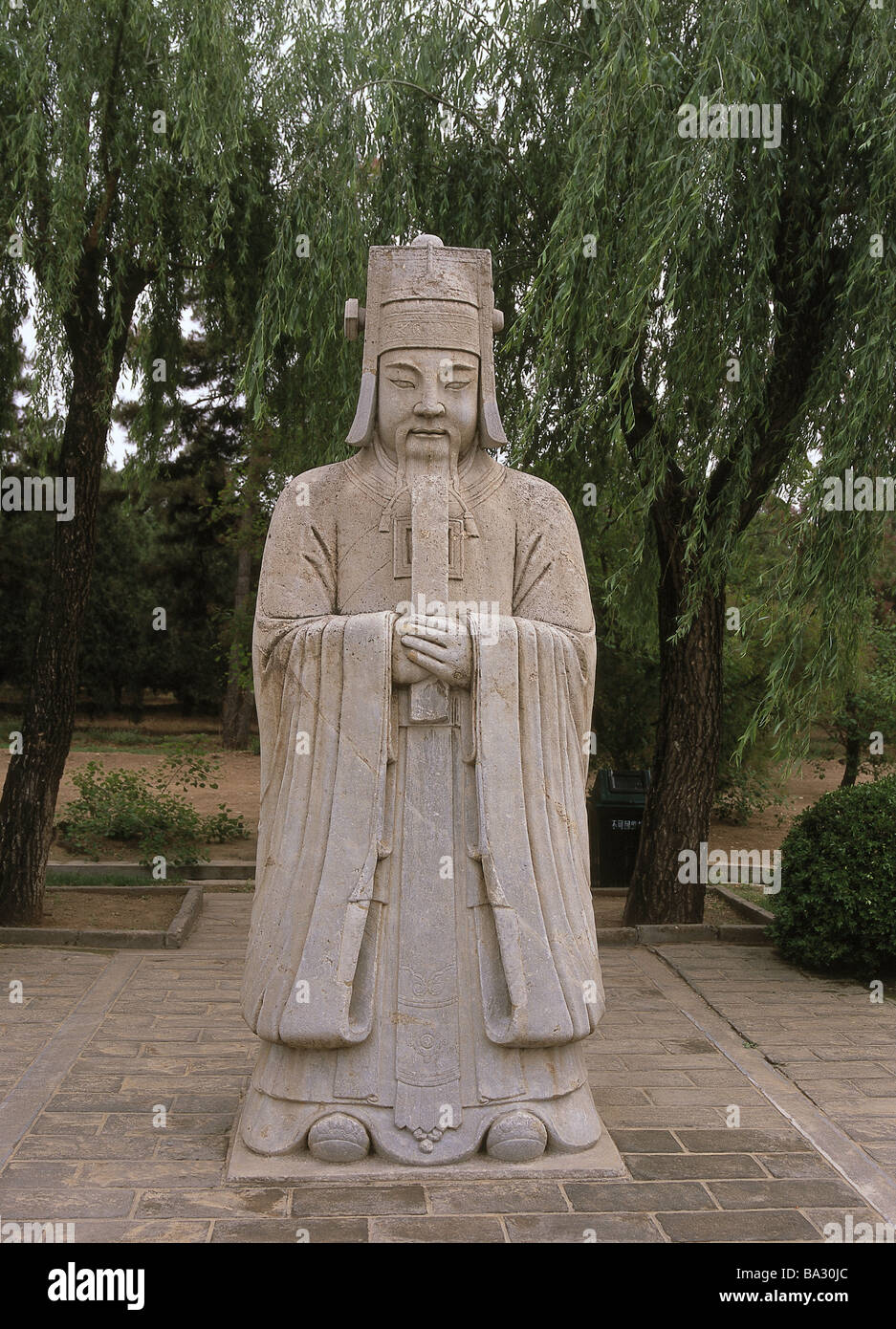 China valley of the Ming-Gräber ghost-avenue soul-way "Shendao" statue dignitaries Asia people's republic close to Peking Stock Photo