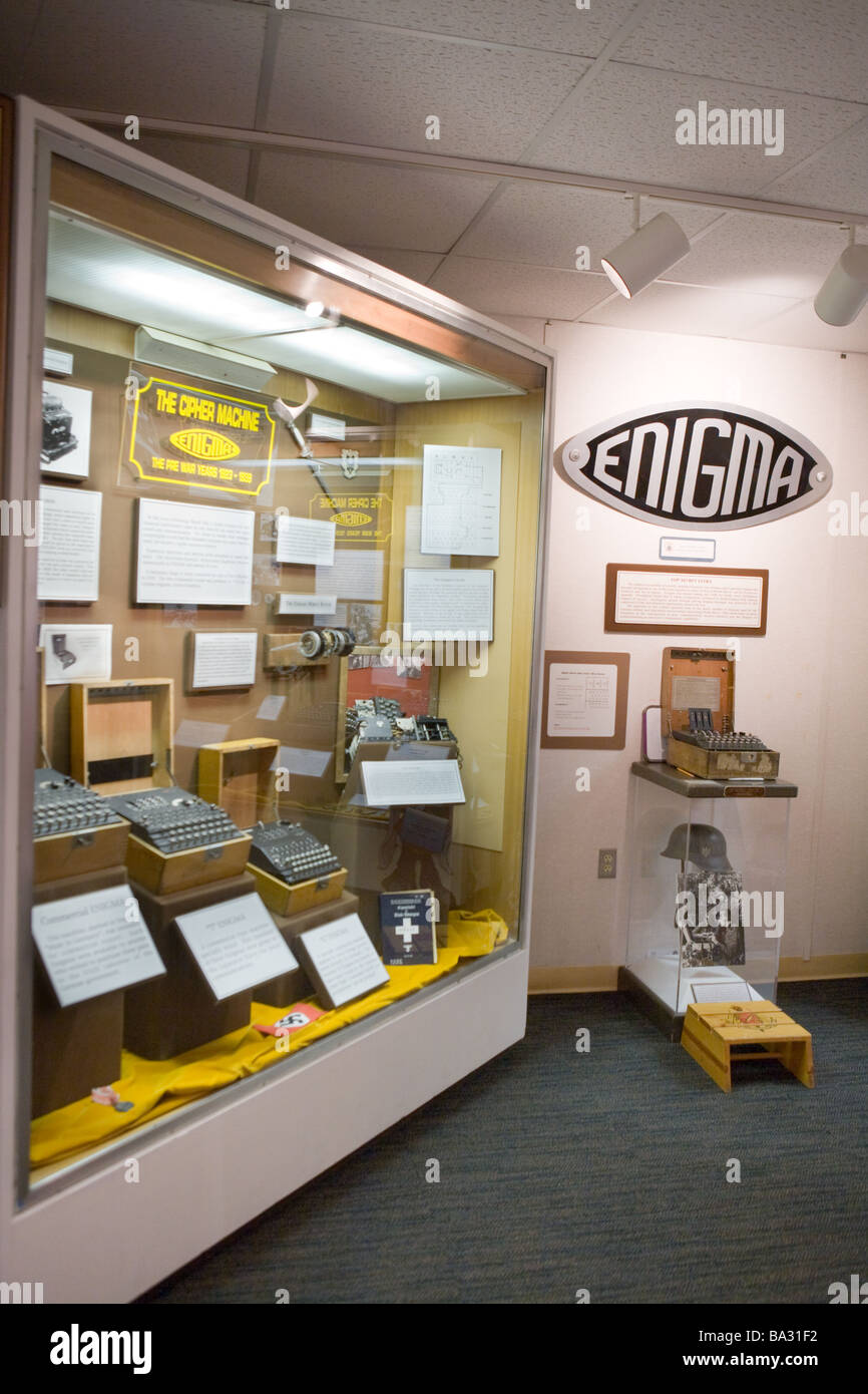 Enigma Machine At National Cryptologic Museum Run By NSA Maryland Stock 