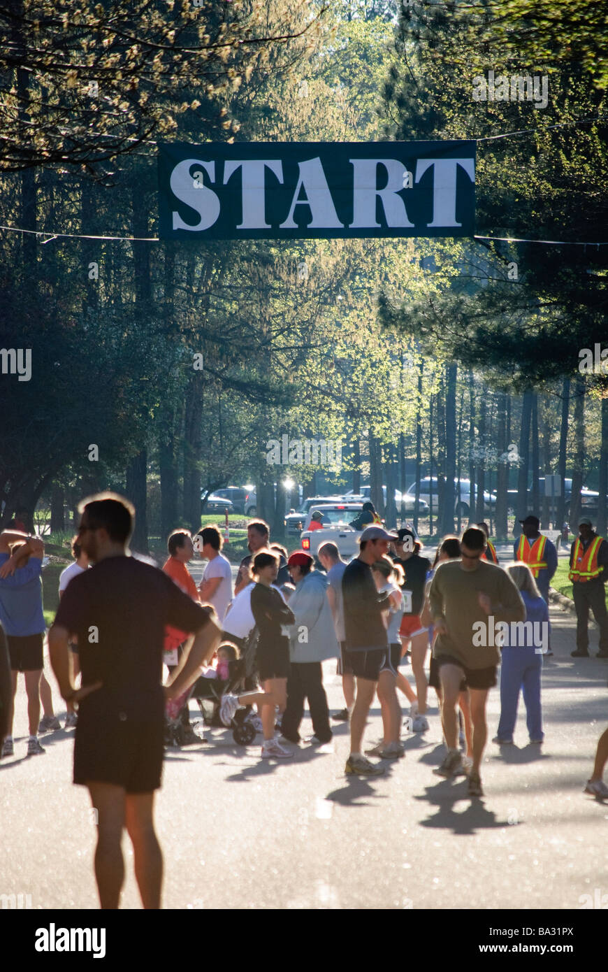 Running Race Start Banner High Resolution Stock Photography and Images