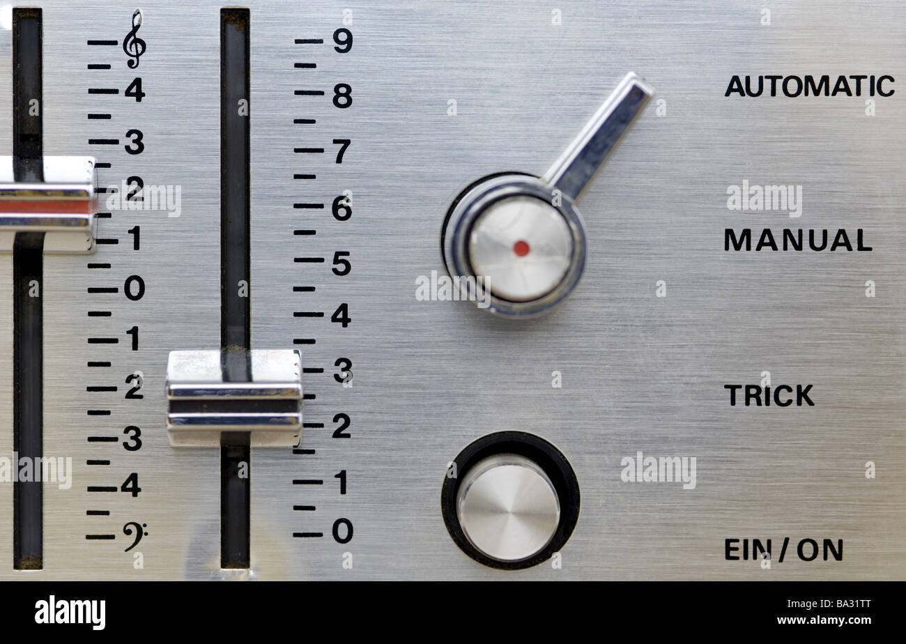 Tape recorder Bedienfeld counters levers detail appliance electro
