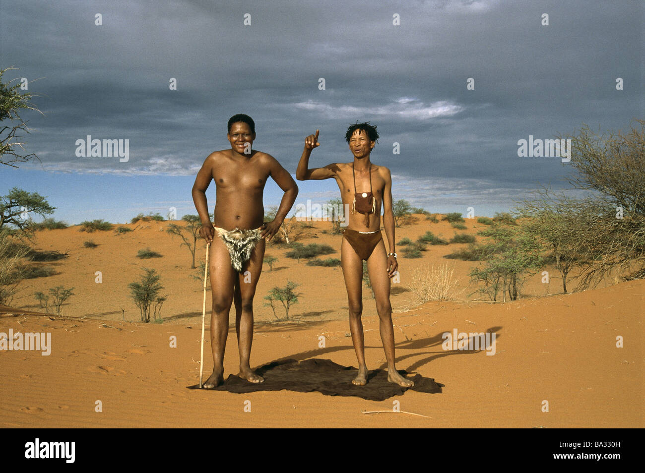 men in desert