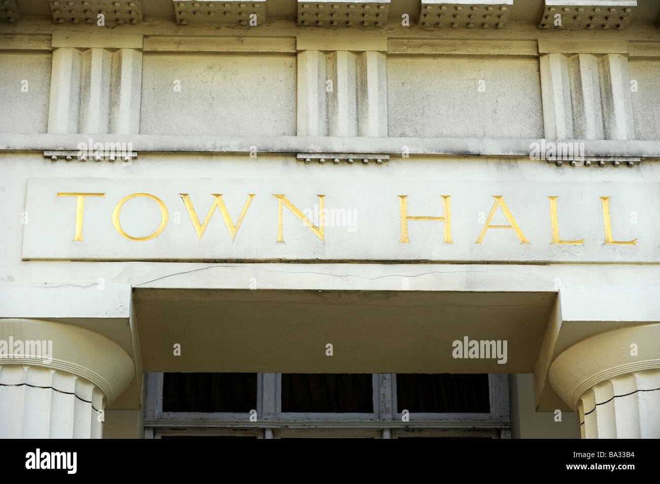 Town hall sign in brighton Stock Photo Alamy
