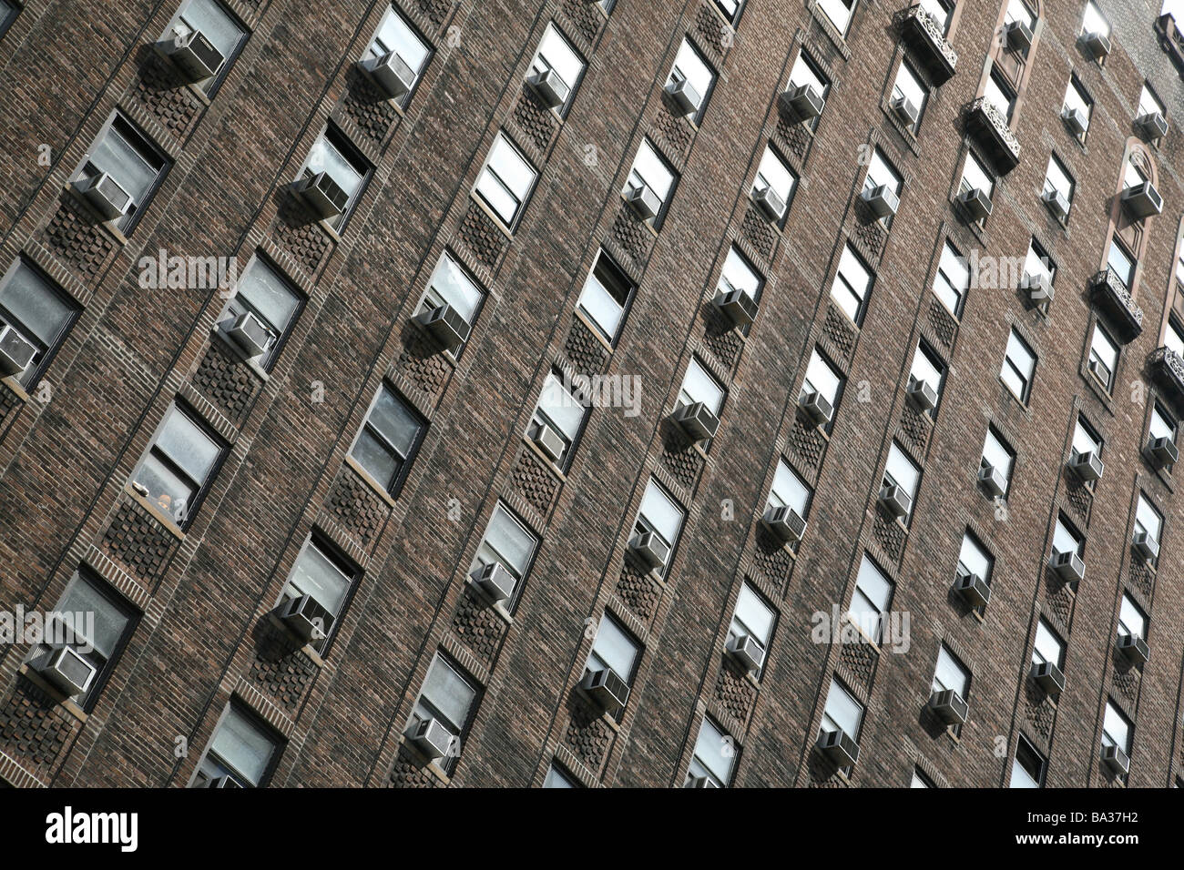 Highrise facade detail airconditioning USA New York city Manhattan