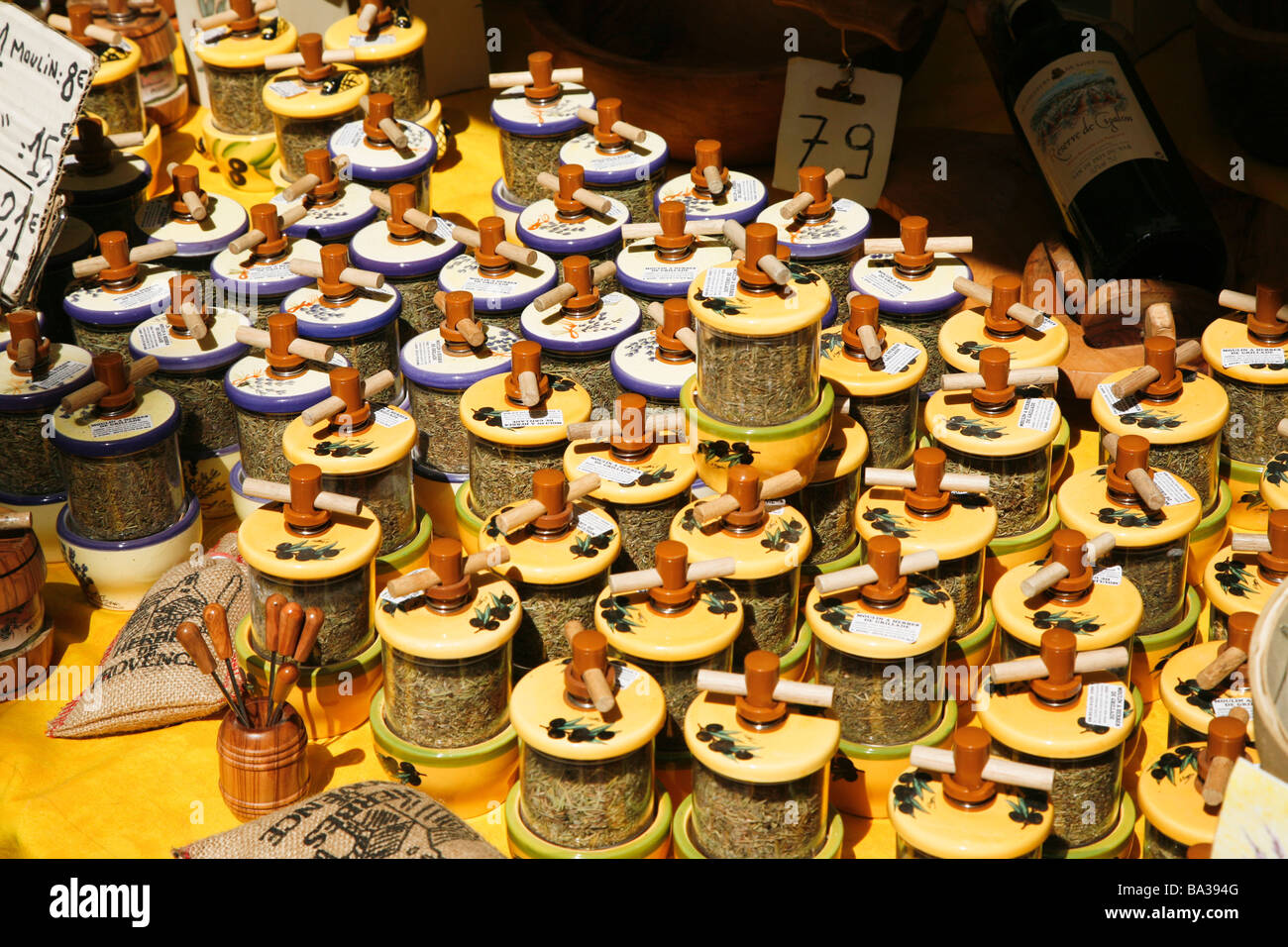 Herb de Provence for Sale in Saint Tropez Stock Photo