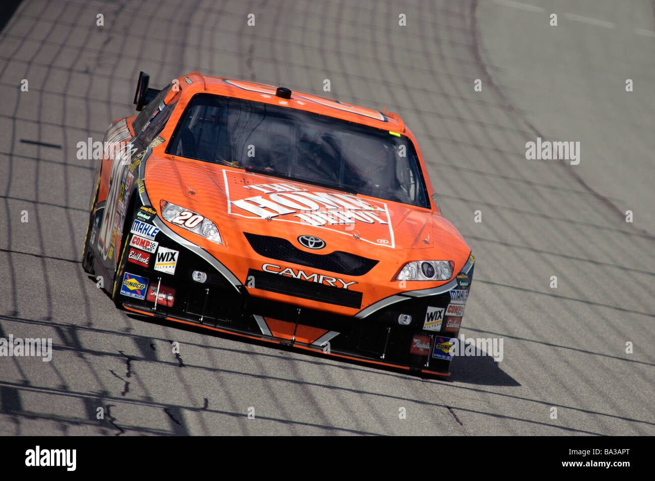 Tony Stewart drives his Home Depot Toyota Camry at the 3M Performance 400 at Michigan International Speedway 2008 Stock Photo