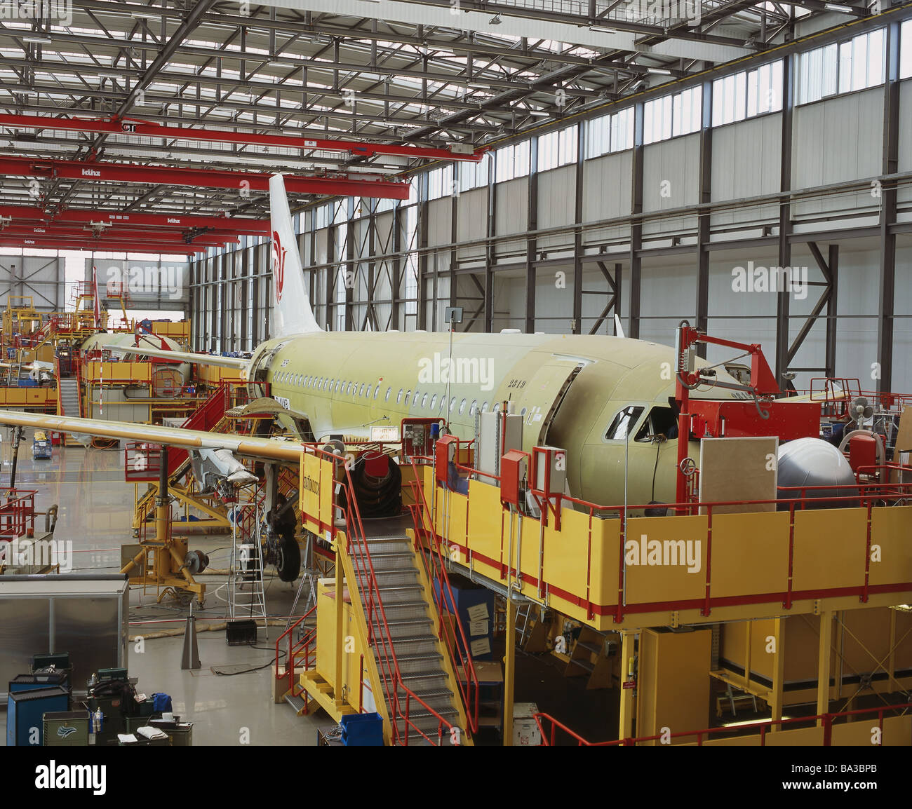 Germany Hamburg production-hall Airbus-Deutschland-GmbH airbus A 319 montages only editorially Europe Northern Germany city Stock Photo