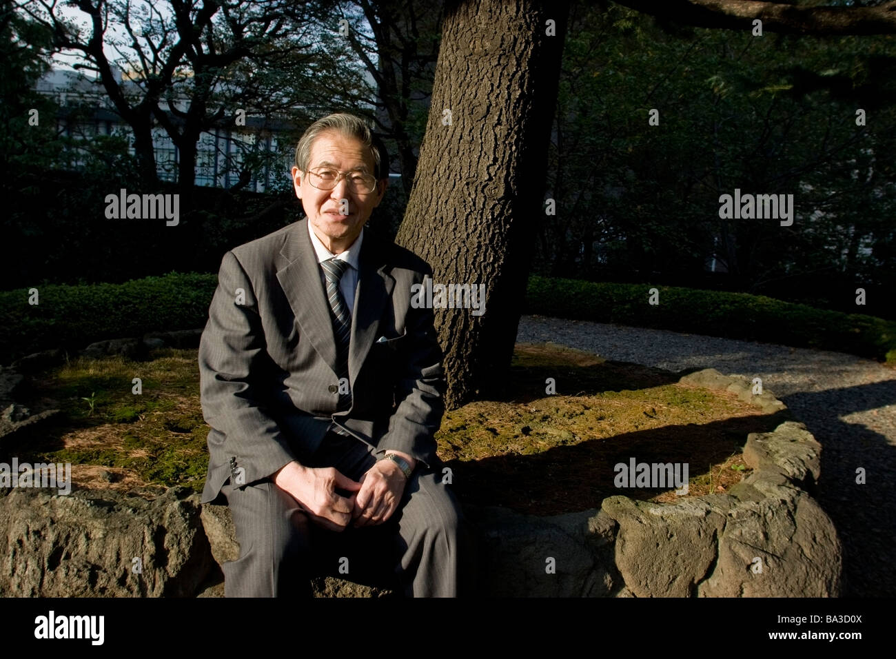 Alberto Fujimori former President of the Republic of Peru in Tokyo Stock Photo