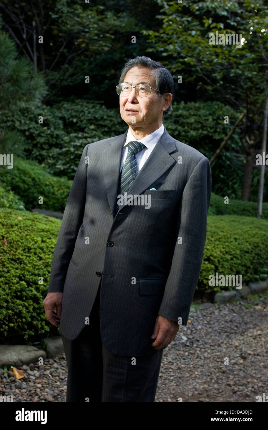 Alberto Fujimori former President of the Republic of Peru in Tokyo Stock Photo