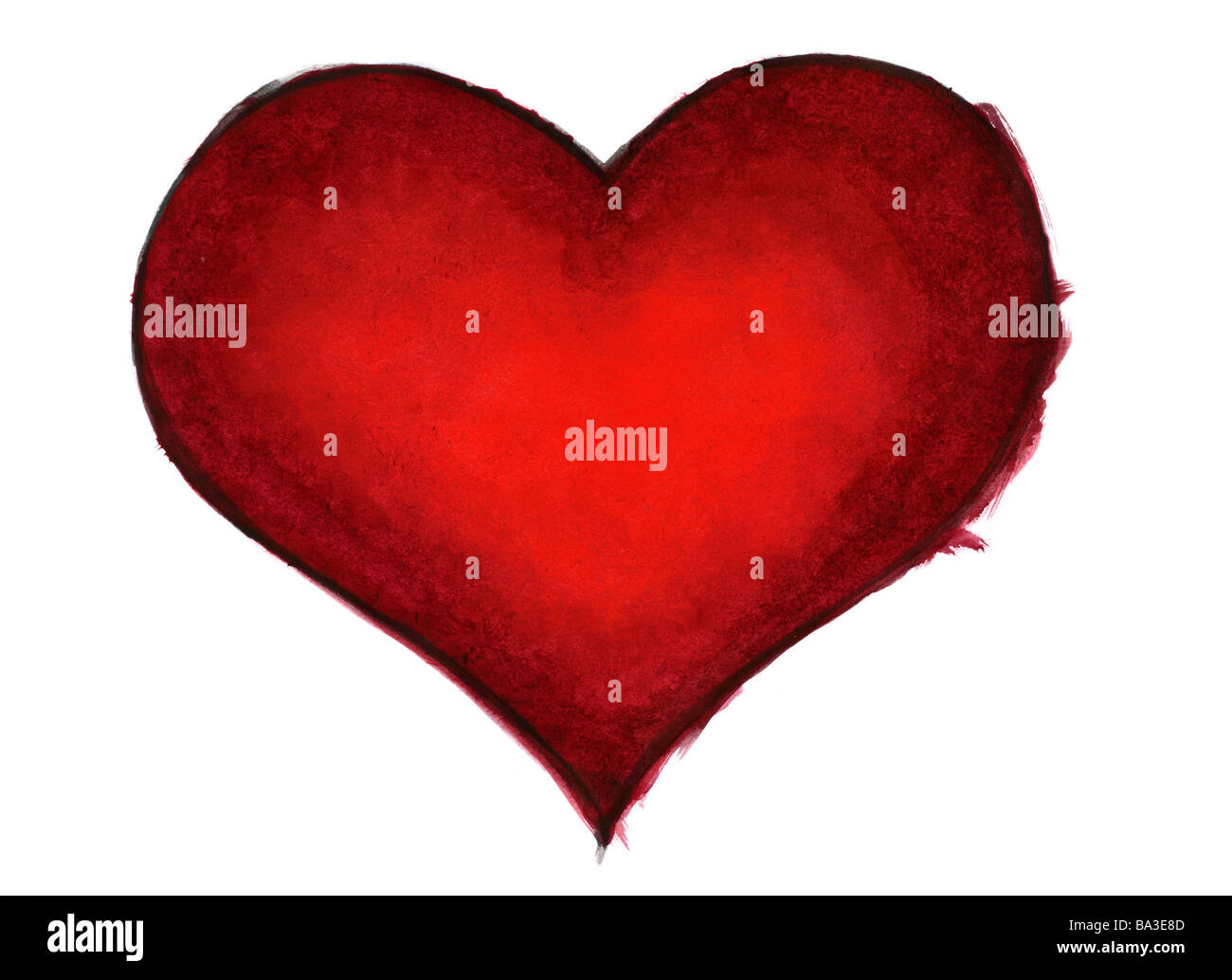 Illustration Heart Graphics Drawing Watercolor Symbol Concept Love Stock Photo Alamy