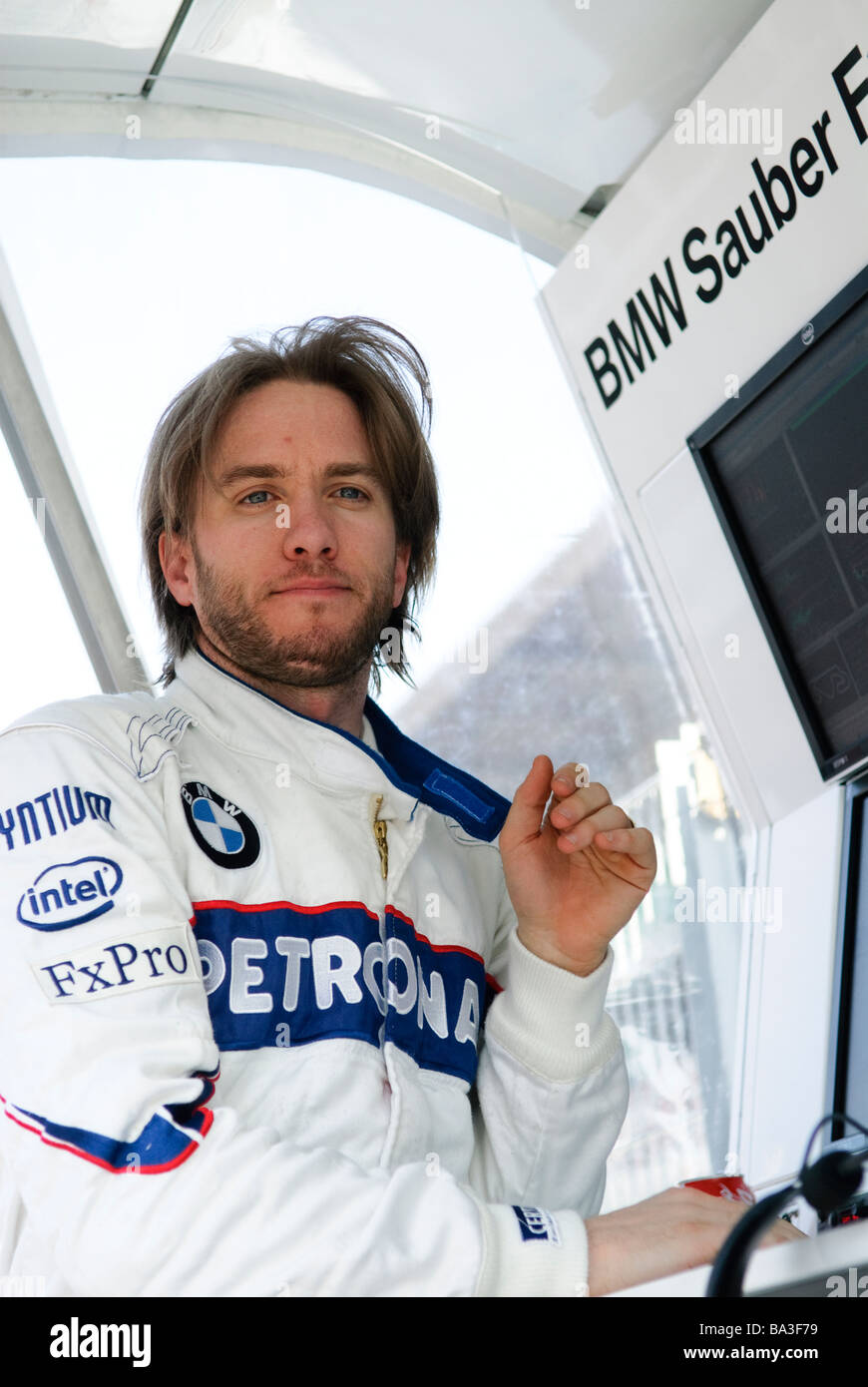 Portrait of Nick HEIDFELD, BMW,  during Formula One testing sessions in march 2009 Stock Photo