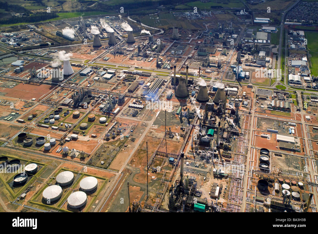 aerial photograph of grangemouth refinery Stock Photo Alamy